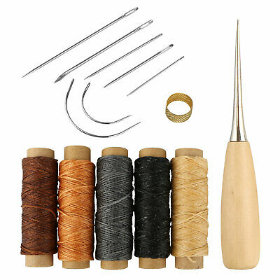2 Pack 7pc Repair Sewing Needles Kit Curved Canvas Leather